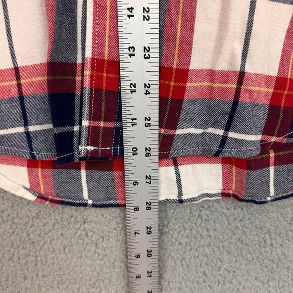 NEW Old navy Plaid Button Up Mens small Flex Blue Red‎ Long Sleeve Shirt - Picture 5 of 10